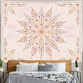 thumbnail image 1 of Gojian Boho Floral Mandala Tapestry Wall Hanging Pink Bohemian Flower Medallion Tapestry Aesthetic Watercolor Hippie Indian Small Tapestries for Bedroom Living Room Dorm Decor, 1 of 6