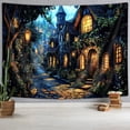 thumbnail image 1 of Gojian Fantasy Forest Tree Butterfly Wall Hanging, Fairy Magical Enchanted Jungle Waterfall Mushroom Tapestry for Bedroom Living Room, 1 of 6