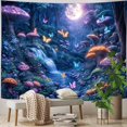thumbnail image 1 of Gojian Fantasy Forest Tree Butterfly Wall Hanging, Fairy Magical Enchanted Jungle Waterfall Mushroom Tapestry for Bedroom Living Room, 1 of 6