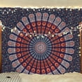thumbnail image 1 of Gojian Handmade Indian hippie Bohemian Psychedelic Peacock Mandala Wall hanging College Dorm Beach Throws Table Cloth Bedding Tapestry, 1 of 6