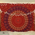 thumbnail image 1 of Gojian Handmade Indian hippie Bohemian Psychedelic Peacock Mandala Wall hanging College Dorm Beach Throws Table Cloth Bedding Tapestry, 1 of 6