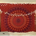 thumbnail image 1 of Gojian Handmade Indian hippie Bohemian Psychedelic Peacock Mandala Wall hanging College Dorm Beach Throws Table Cloth Bedding Tapestry, 1 of 6