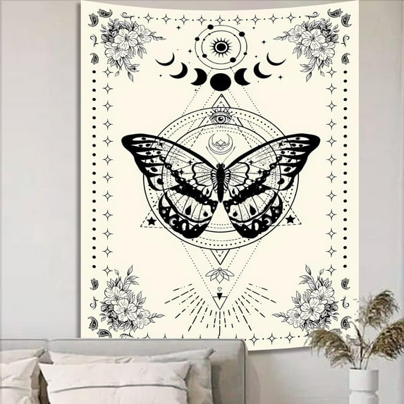 Gojian Monet Waterlily Wall Tapestry, Green Floral Plant Art for Bedroom Girls Boys, Small Nature Flower Pond Wall Hanging, Watercolor Tapestries for Living Room Dorm Decor