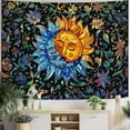 thumbnail image 1 of Gojian Yellow Sun and Moon Tapestry Vintage Indie Boho Tapestry Wall Hanging with Sunflowers Butterfly Moth Constellation Aesthetic Wall Tapestries for Bedroom Dorm Living Room, 1 of 6