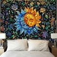 thumbnail image 1 of Gojian Yellow Sun and Moon Tapestry Vintage Indie Boho Tapestry Wall Hanging with Sunflowers Butterfly Moth Constellation Aesthetic Wall Tapestries for Bedroom Dorm Living Room, 1 of 6