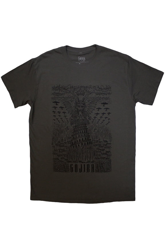 Gojira Unisex T-Shirt Demon Village (Charcoal Grey)