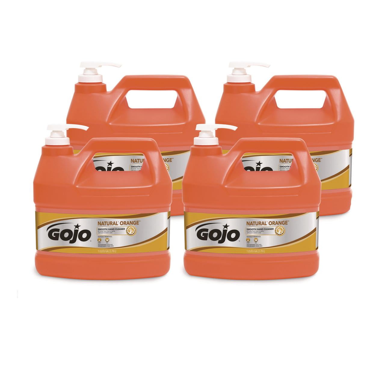 GOJO NATURAL ORANGE Smooth Hand Cleaner, Citrus Scent, 1 gal, 4/Carton