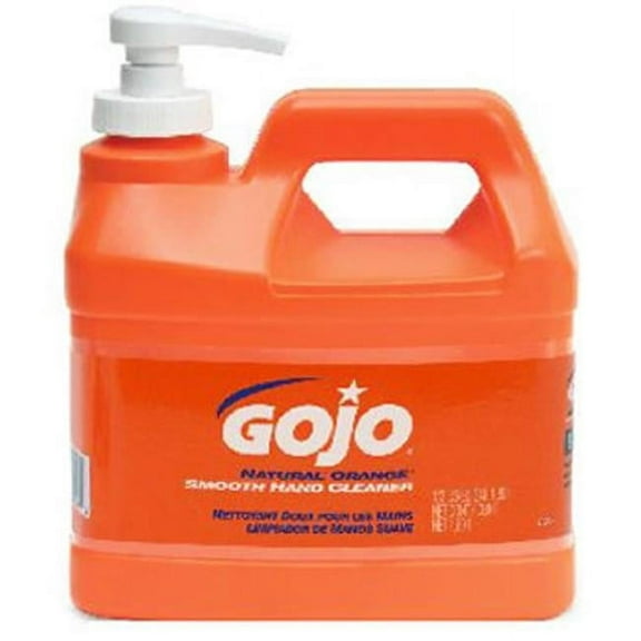 Gojo 0948-04 0.5 Gallon Hand Cleaner-Lotion Pump Dispenser, Natural Orange