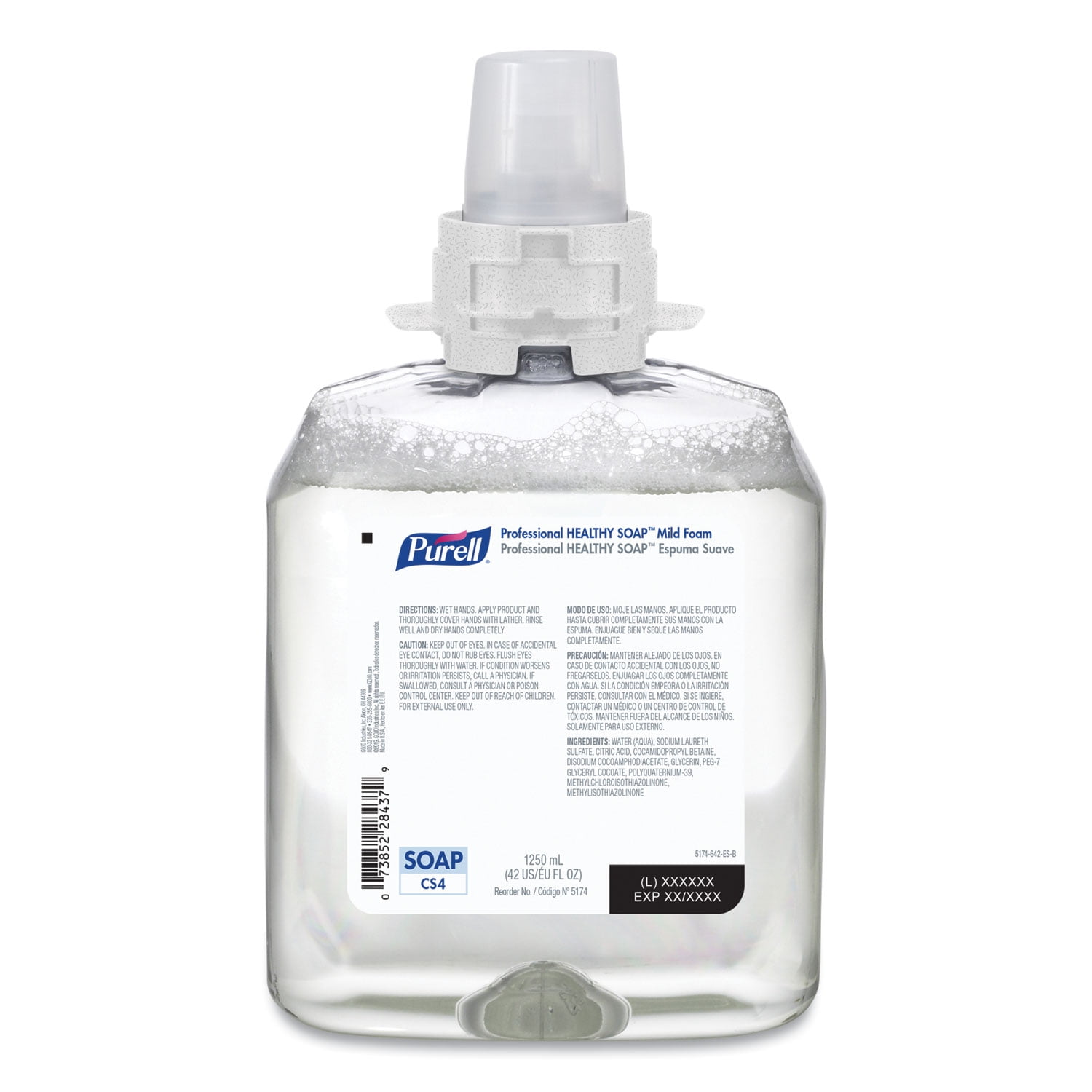GOJO PURELL Professional HEALTHY SOAP Mild Foam Fragrance-Free 1 250 mL For CS4 Dispensers 4/Carton