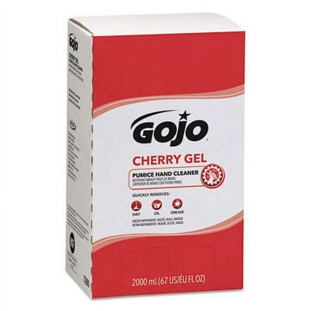 Gojo Cherry jel Pumice Hand cleanr, Cherry, Bag-in-Box, 2,000 mL
