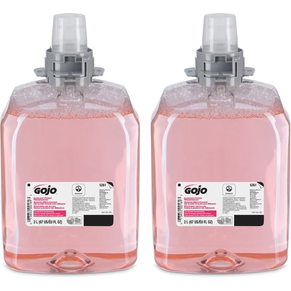 Gojo FMX-20 Luxury Foam Soap, Translucent Pink, 2 / Carton (Quantity)