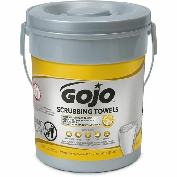 Gojo, GOJ639606, Scrubbing Wipes, 1 Each, White