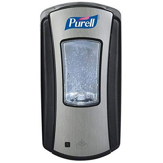 Gojo Industries 315-1928-04 PURELL LTX-12 Touch Free Dispenser, Brushed Chrome/Black