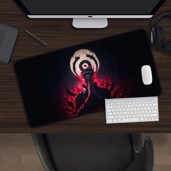 Gojo Japanese Art Anime Desk Mat, JJK Jujutsu Kaisen Custom Mouse Pad & Desk Accessories Gift For Fan