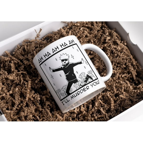 Gojo Mug | I'll Murder You Large Mug | Jujutsu Mug | Funny Anime Mug | Anime Coffee Lover Mug
