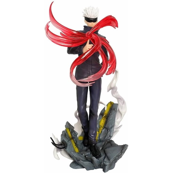 Gojo Satoru Figure Fighting Sunglasses Gojo Satoru Action Figures 29cm/11.4inch Handmade PVC Game Character Model Statue Craft Gift