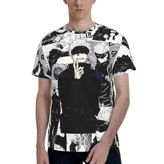 Gojo Satoru Men's T Shirts Cartoon Graphic Short Sleeve Tees Novelty Casual Unisex Adults Tee Shirt Tops