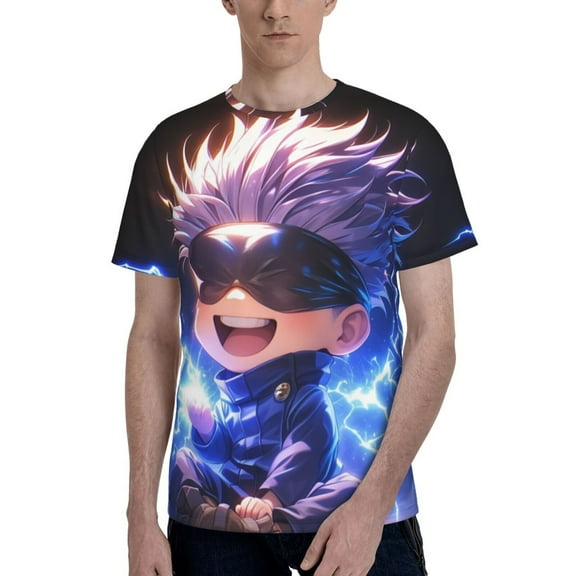 Gojo Satoru Men's T Shirts Cartoon Graphic Short Sleeve Tees Novelty Casual Unisex Adults Tee Shirt Tops