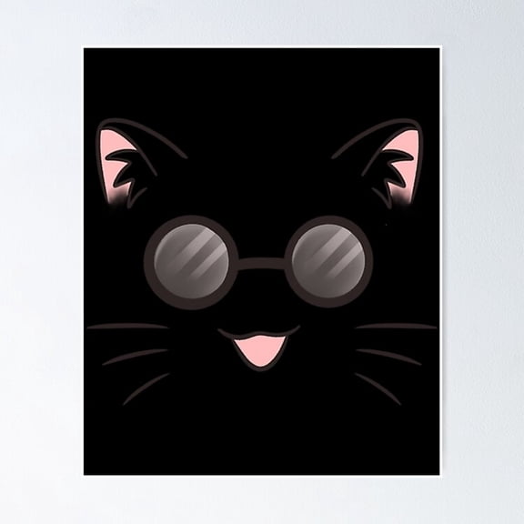 Gojo Satoru Smug Cat Face Crossover Funny Shonen Meme Wall Decor, Unframed Poster
