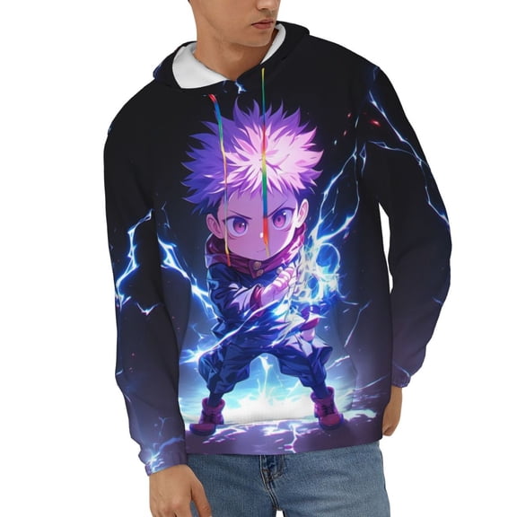 Gojo Satoru Unisex Hoodies 3D Print Hooded Sweatshirt for Men Women, Long Sleeve Fall Pullover Top with Pockets