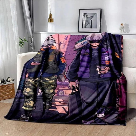 Gojo Satoru Yuji Megumi Nobara Sherpa Blanket JJK Anime Character gojo-satoru-yuji-megumi-nobara-sherpa-blanket-jjk-anime-character