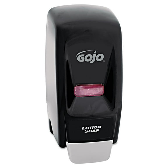 Gojo 800mL Bag-in-Box Dispenser, Push-Style, Black 9033-12