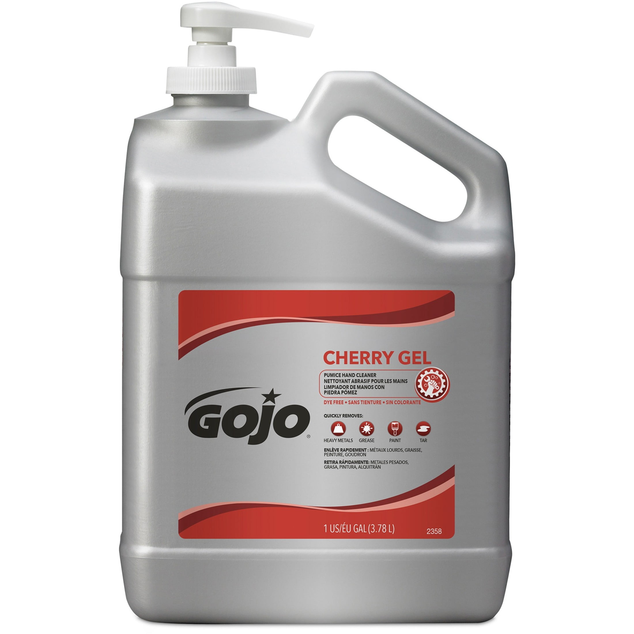 Gojo®, GOJ235802, Cherry Gel Pumice Hand Cleaner, 1 Each, Red, 1 gal (3.8 L)