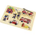 thumbnail image 1 of Goki 57907 Fire Brigade, Lift-Out Puzzle, Multicolor, Medium, 1 of 2