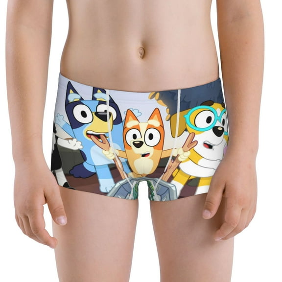 Gokiu Bluey Boys' and Toddler Underwear Comfort Flex Waistband Boxer Briefs