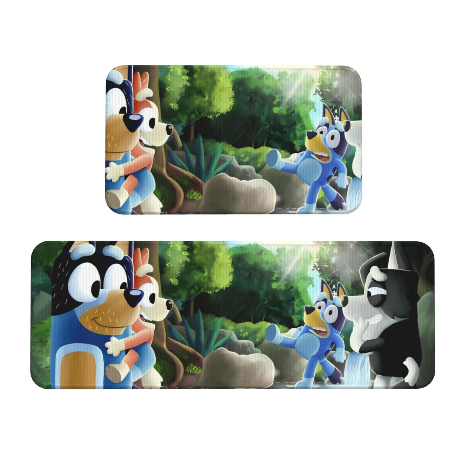 Gokiu Bluey Kitchen Mat 2PCS Kitchen Rugs, Cushioned Anti Fatigue Non ...
