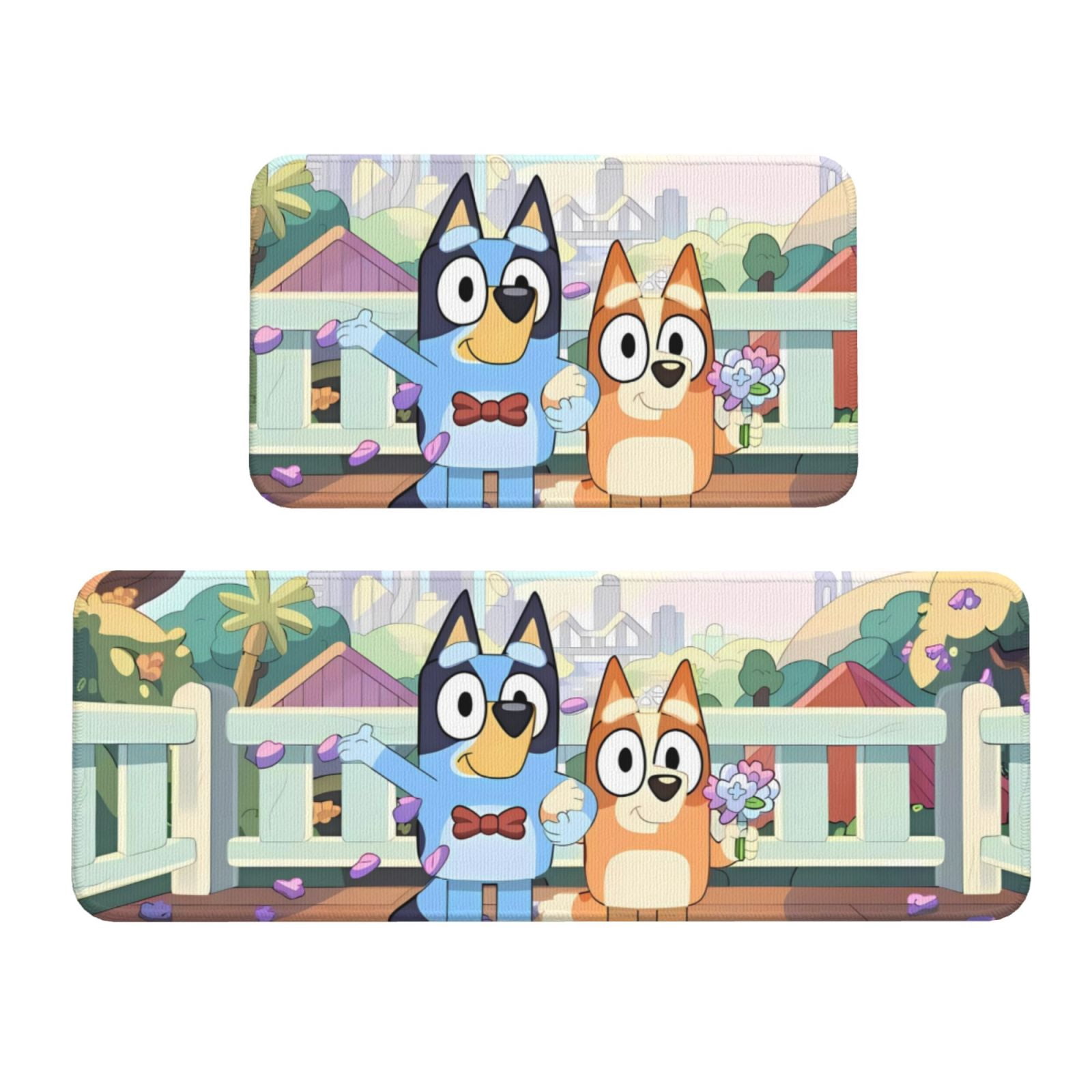 Gokiu Bluey Kitchen Mat 2PCS Kitchen Rugs, Cushioned Anti Fatigue Non ...