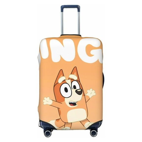 Gokiu Bluey Luggage Cover Washable Elasticated Luggage Covers for Suitcase TSA Approved Stylish Dust and Scratch Resistant Case Protector for Kids and Adults