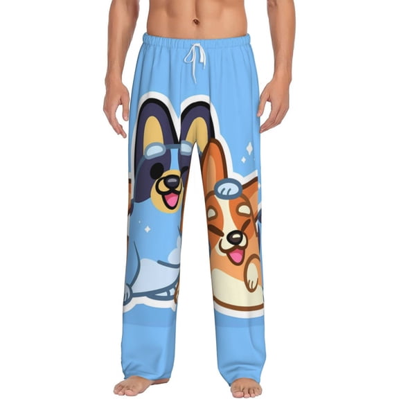 Gokiu Bluey Mens Pajama Lounge Pants Drawstring Pj Casual Pajama Bottoms with Pockets