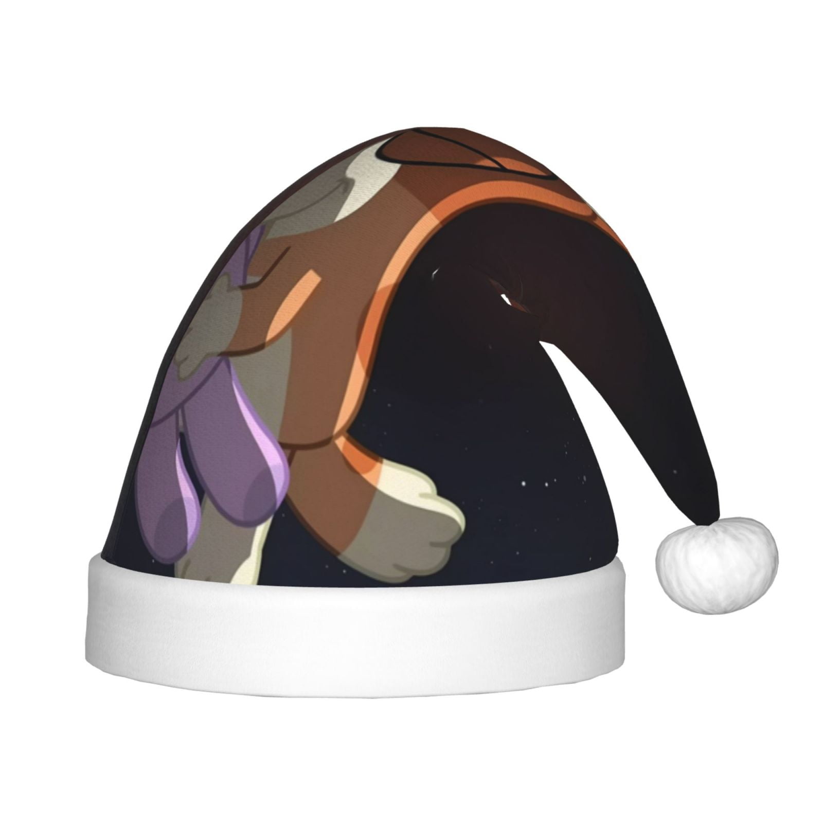 Gokiu Bluey Santa Hat for Kids Baby Christmas Hats Classic Santa Claus Hat for Christmas New Year Party