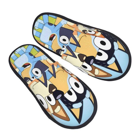 Gokiu Bluey Slippers for Women Fuzzy House Shoes Anti-Skid Sole Indoor Outdoor Slide Slipper