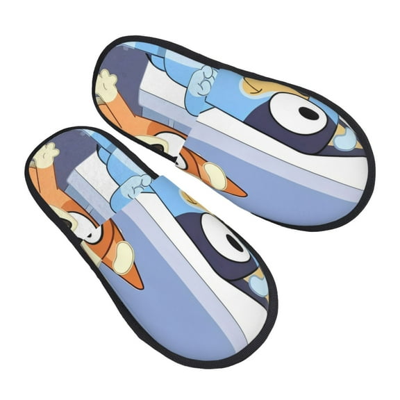 Gokiu Bluey Slippers for Women Fuzzy House Shoes Anti-Skid Sole Indoor Outdoor Slide Slipper