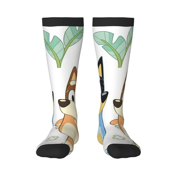 Gokiu Bluey Womens Athletic Knee High Socks Outdoor Sport Socks Casual Tube Socks