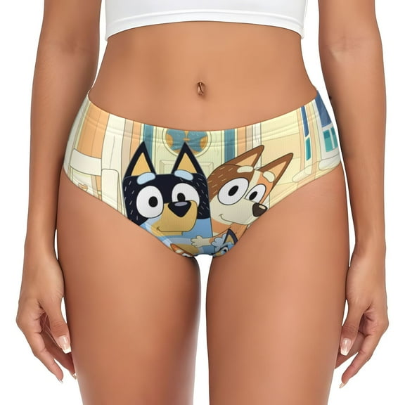 Gokiu Bluey Womens Underwear Soft Briefs Ladies Breathable Panties Sexy Lingerie