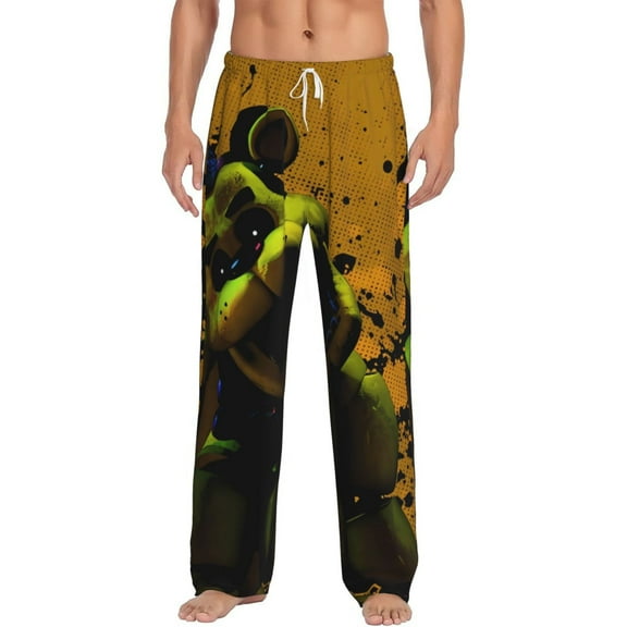Gokiu Five Nights At Freddy'S Mens Pajama Lounge Pants Drawstring Pj Casual Pajama Bottoms with Pockets