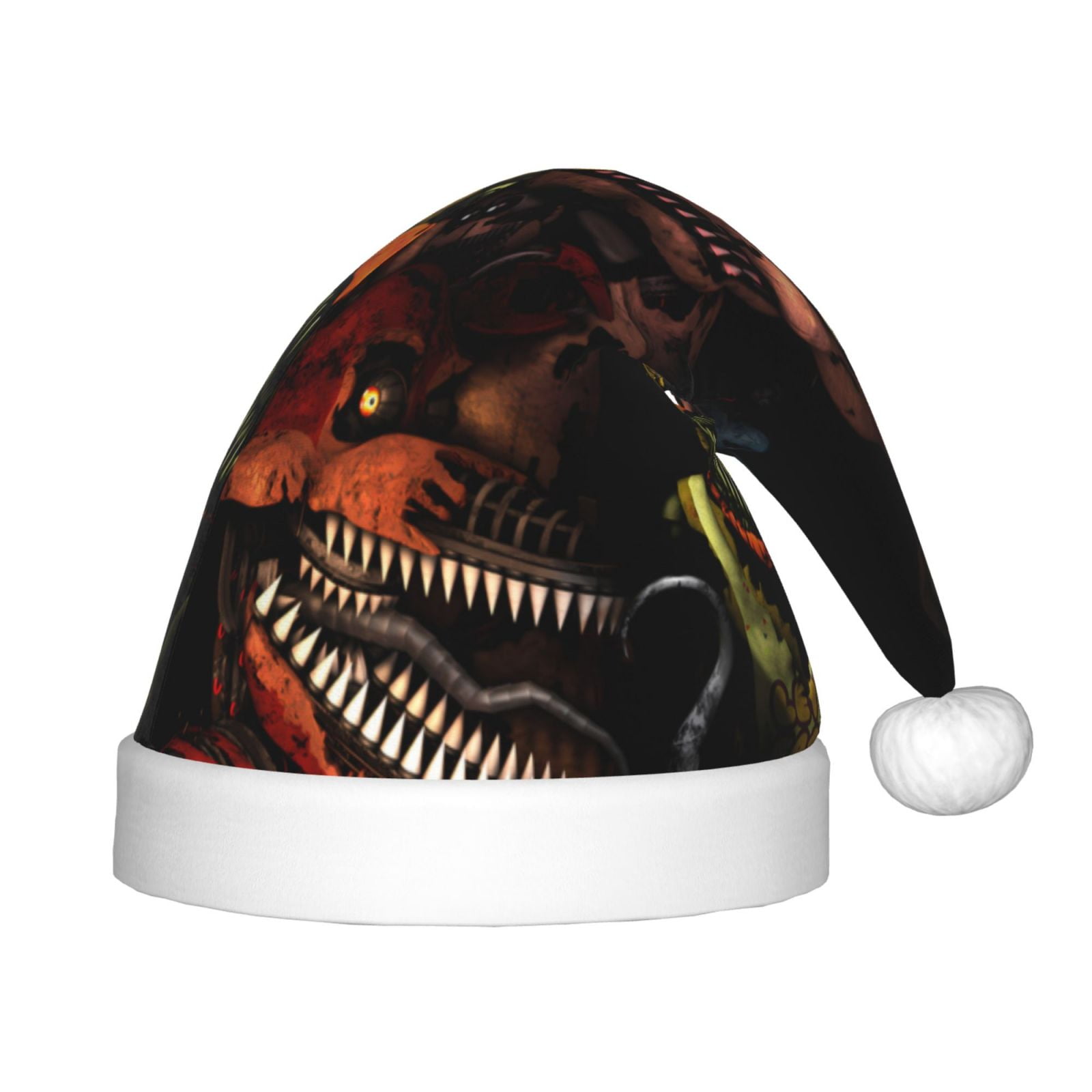 Gokiu Five Nights At Freddy'S Santa Hat for Kids Baby Christmas Hats Classic Santa Claus Hat for Christmas New Year Party