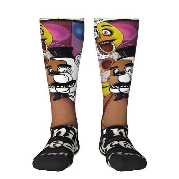 Gokiu Five Nights At Freddy'S Womens Athletic Knee High Socks Outdoor Sport Socks Casual Tube Socks
