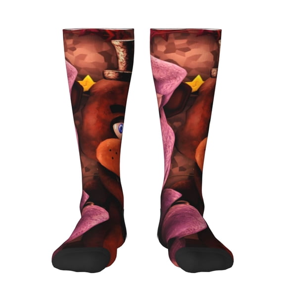 Gokiu Five Nights At Freddy'S Womens Athletic Knee High Socks Outdoor Sport Socks Casual Tube Socks