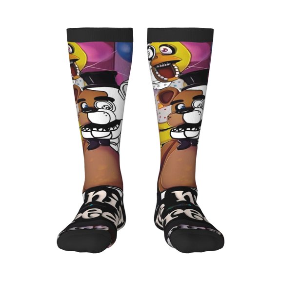 Gokiu Five Nights At Freddy'S Womens Athletic Knee High Socks Outdoor Sport Socks Casual Tube Socks