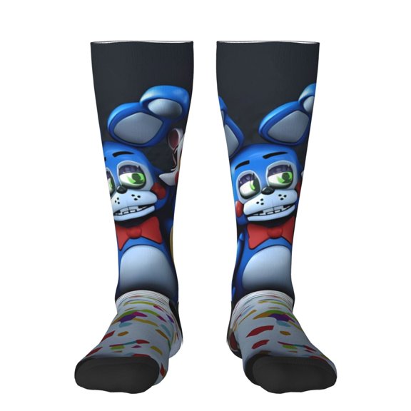 Gokiu Five Nights At Freddy'S Womens Athletic Knee High Socks Outdoor Sport Socks Casual Tube Socks