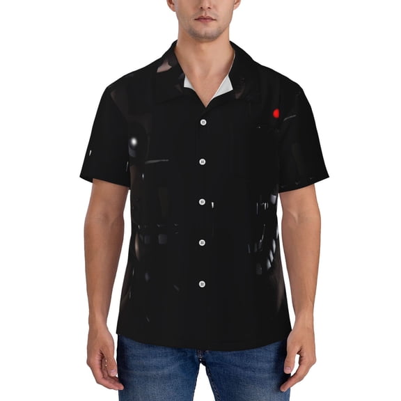 Gokiu Five Nights At Freddy'S for Hawaiian Shirt for Men Casual Button Down Beach Shirt with Pocket