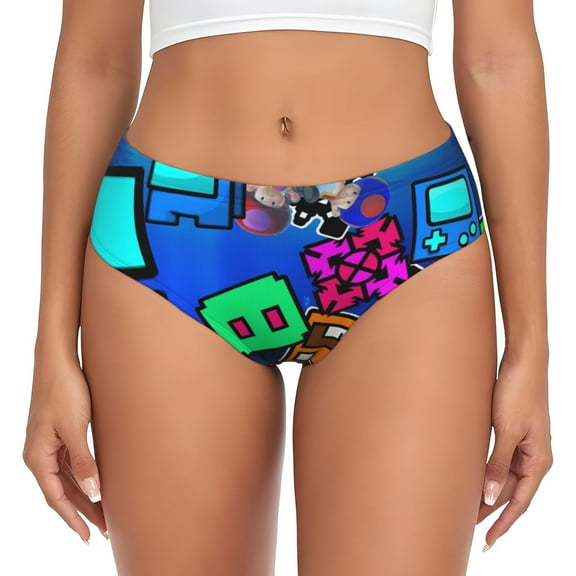 Gokiu Geometry Dash Womens Underwear Soft Briefs Ladies Breathable Panties Sexy Lingerie