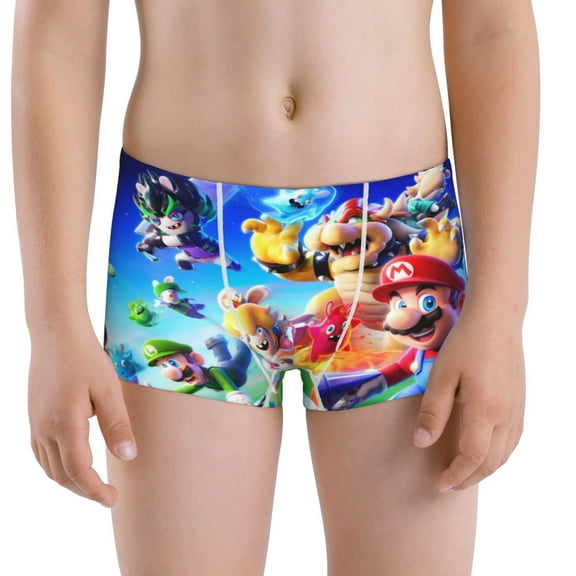 Gokiu Mario Boys' and Toddler Underwear Comfort Flex Waistband Boxer Briefs