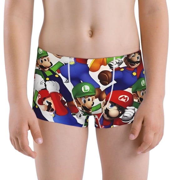 Gokiu Mario Boys' and Toddler Underwear Comfort Flex Waistband Boxer Briefs