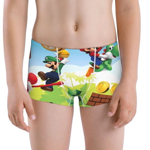 Gokiu Mario Boys' and Toddler Underwear Comfort Flex Waistband Boxer Briefs