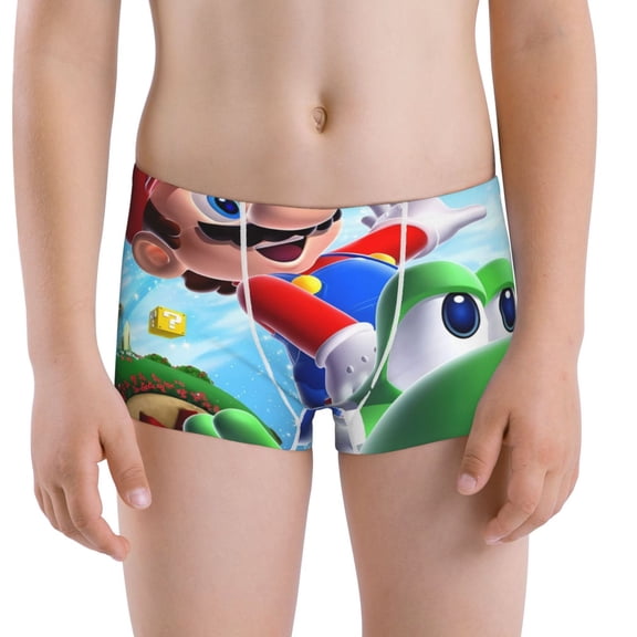 Gokiu Mario Boys' and Toddler Underwear Comfort Flex Waistband Boxer Briefs